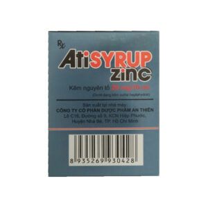 Atisyrup Zinc Hộp 20 Ống -Siro Bổ Sung Kẽm Cho Cơ Thể