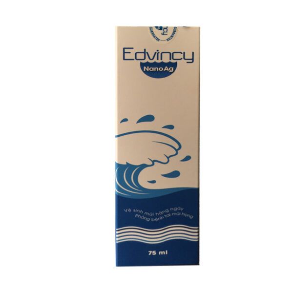 Edvincy NanoAg Lọ 75ml - Xịt Mũi Nano Bạc Kháng Khuẩn