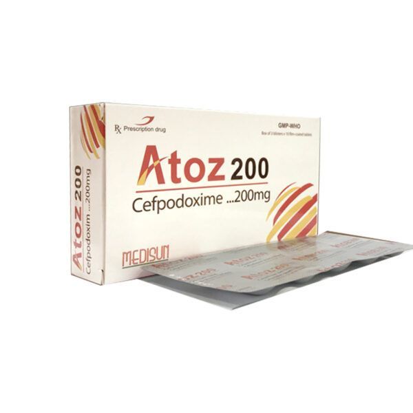 Atoz 200 Hộp 30 Viên - Điều Trị Nhiễm Khuẩn Hô Hấp