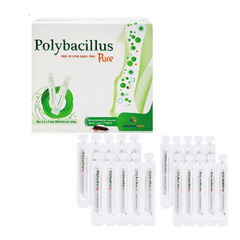 Polybacillus Pure Hộp 10 Ống - Trị Rối Loạn Tiêu Hóa 