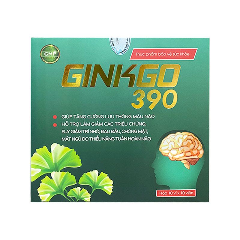 Ginkgo 390 Hộp 100 Viên - Tăng Cường Lưu Thông Máu Não
