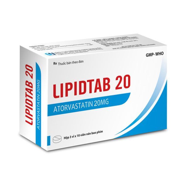 Lipidtab 20 Hộp 30 Viên - Điều Trị Tăng Mỡ Máu