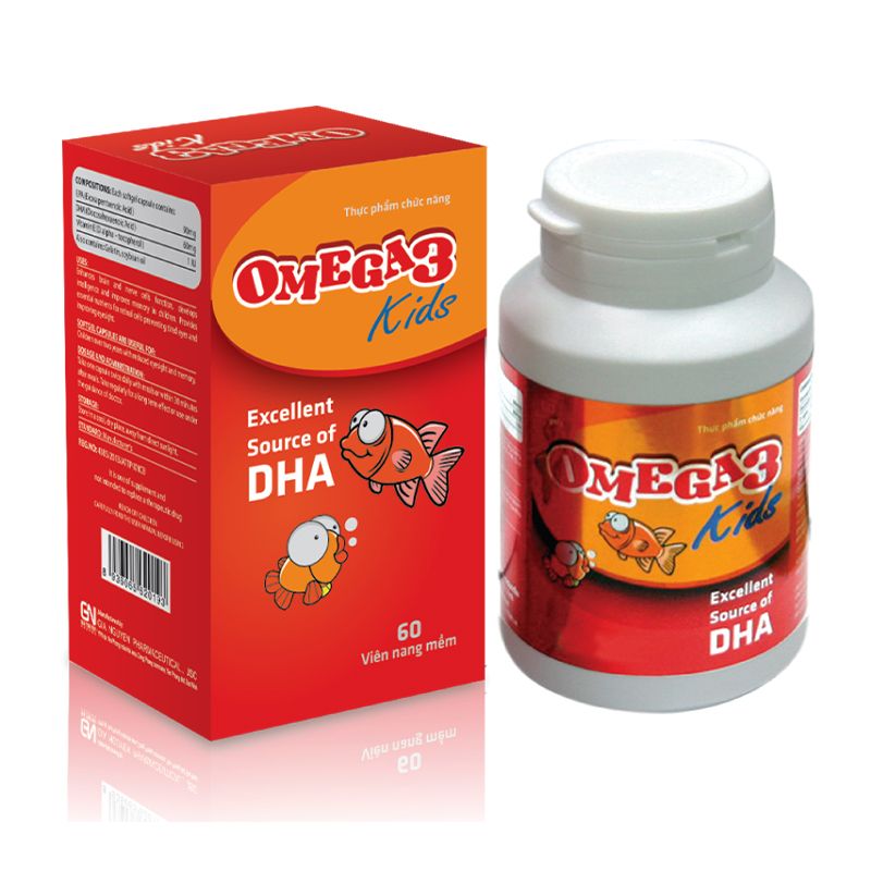 Omega3 Kids Lọ 60 Viên - Phát Triển Não Bộ, Thị Lực Cho Trẻ