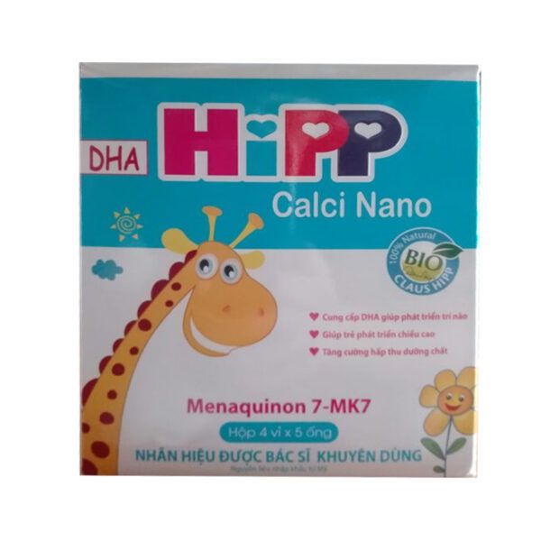 Hipp Calci Nano Hộp 20 Ống - Phát Triển Chiều Cao, Cân Nặng