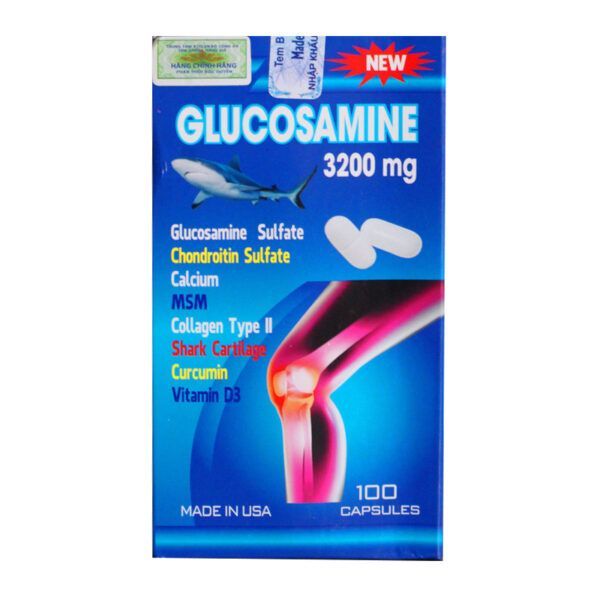 Glucosamine 3200mg Hộp 100 Viên - Trị Thoái Hoá Xương Khớp