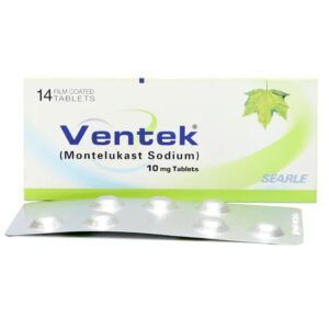 Ventek 10mg - Điều trị hen phế quản mạn tính cho người lớn và trẻ em - Hộp 14 viên