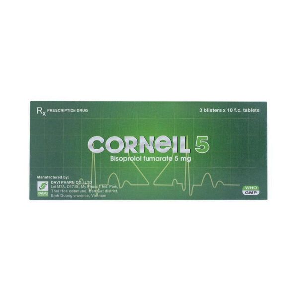 Corneil 5 Hộp 30 Viên - Điều Trị Tăng Huyết Áp