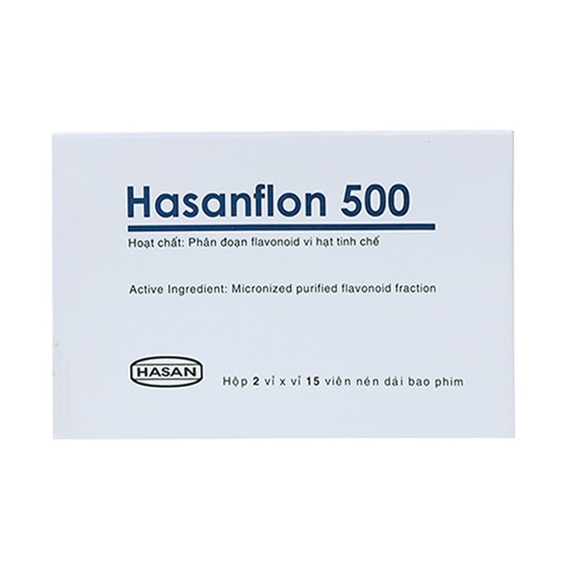 Hasanflon 500 Hộp 30 Viên - Điều Trị Suy Tĩnh Mạch
