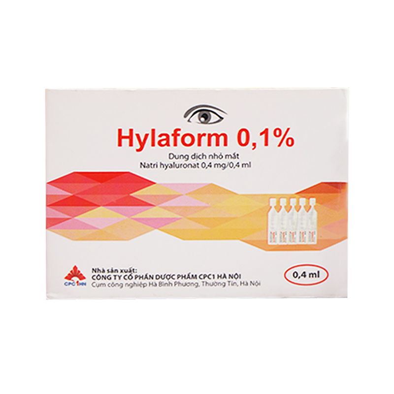 Hylaform 0.4ml Hộp 20 Ống - Thuốc Nhỏ Mắt
