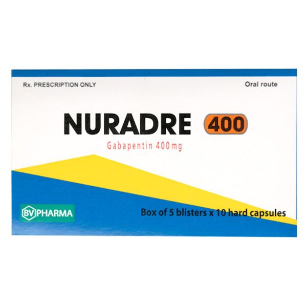 Nuradre 400 Hộp 50 Viên - Hỗ Trợ Điều Trị Động Kinh