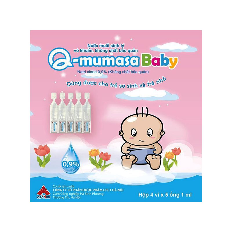 Q Mumasa Baby Hộp 20 Ống - Nước Muối Sinh Lý Vô Khuẩn