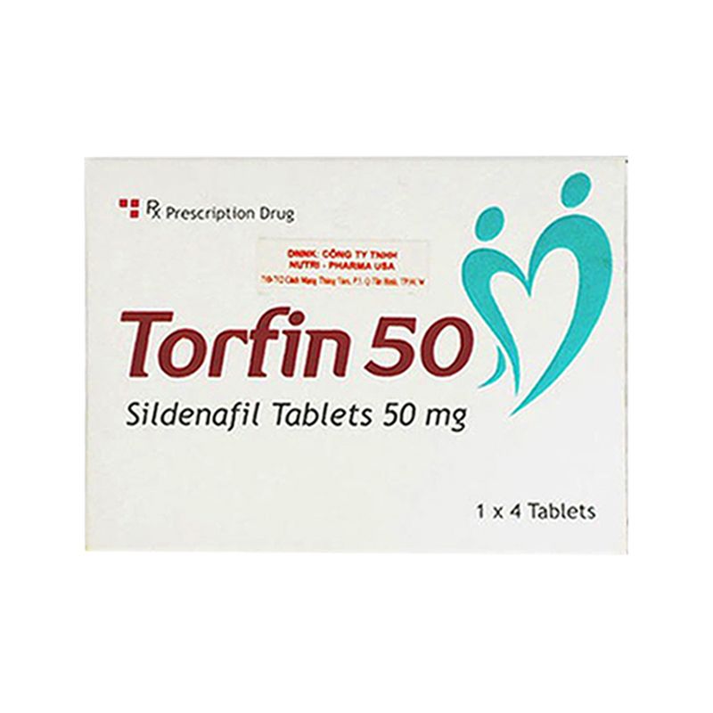 Torfin 50 Hộp 4 Viên - Điều Trị Rối Loạn Cương Dương
