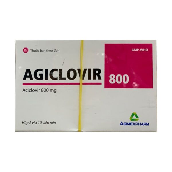 Agiclovir 800 Hộp 20 Viên - Trị Nhiễm Herpes Simplex