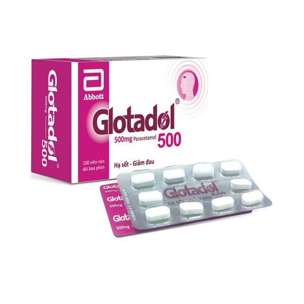 Glotadol 500 Hộp 100 Viên - Hạ sốt, Đau Nhức Do Cảm Cúm