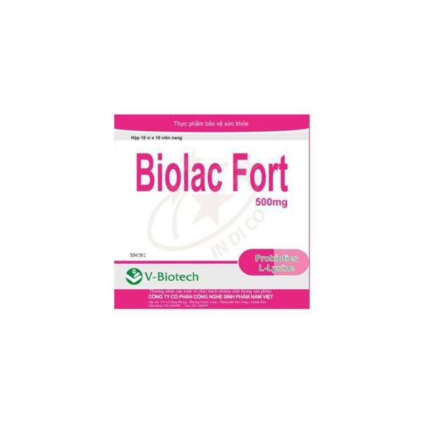 Biolac Fort Hộp 100 Viên - Phòng Và Điều Trị Rối Loạn Tiêu Hóa