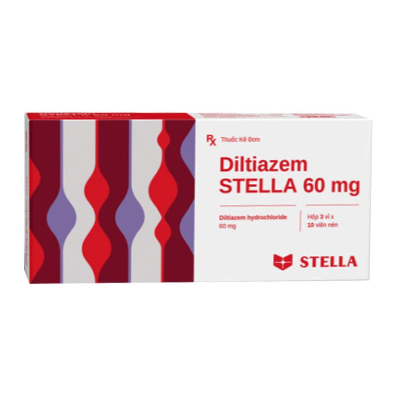 Diltiazem Stella 60mg Hộp 30 Viên - Điều Trị Đau Thắt Ngực