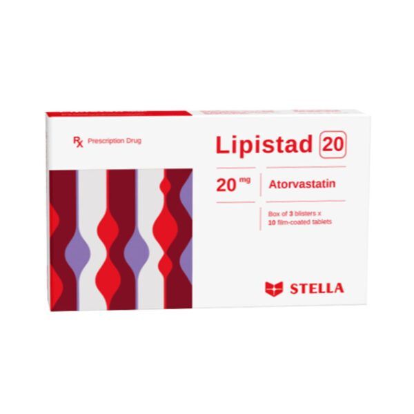 Lipistad 20 Hộp 30 Viên - Điều Trị Tăng Cholesterol Máu