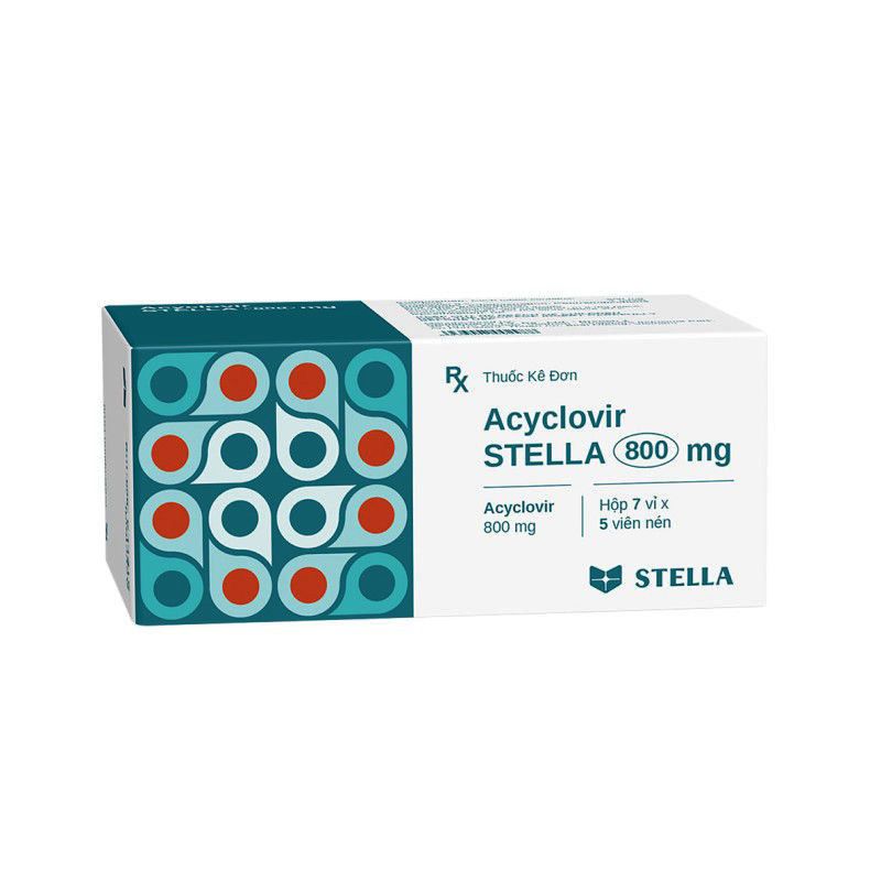 Acyclovir Stella 800mg Hộp 35 Viên