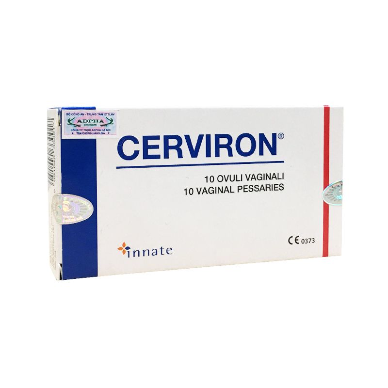 Cerviron - Hộp 10 Viên - Viên Đặt Trị Bệnh Phụ Khoa