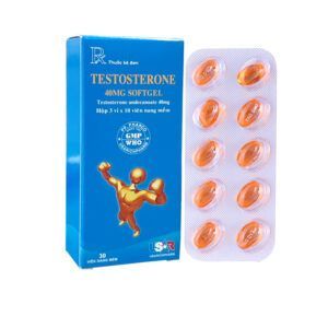 Testosterone 40mg Softgel Hộp 30 Viên - Thay Thế  Hormon Nam