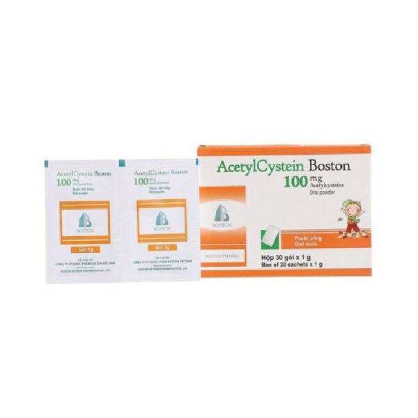 Acetylcystein Boston 100mg Hộp 30 Gói