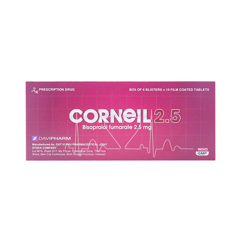 Corneil 2.5 Hộp 60 Viên - Điều Trị Tăng Huyết Áp