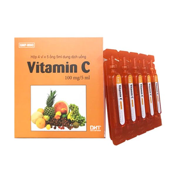 Vitamin C 100mg/5ml Hộp 20 Ống - Dược Phẩm Hà Tây