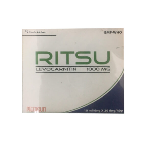 Ritsu 1000mg Hộp 20 Ống - Điều Trị Thiếu Hụt Carnitine