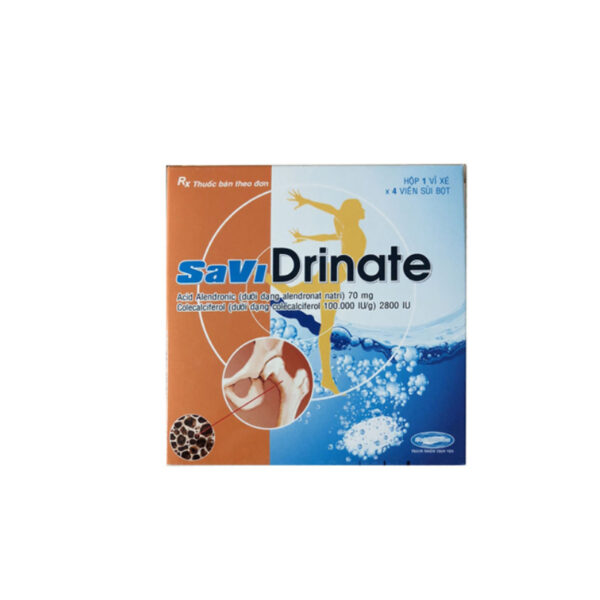 Savi Drinate Hộp 4 Viên - Hỗ Trợ Điều Trị Loãng Xương