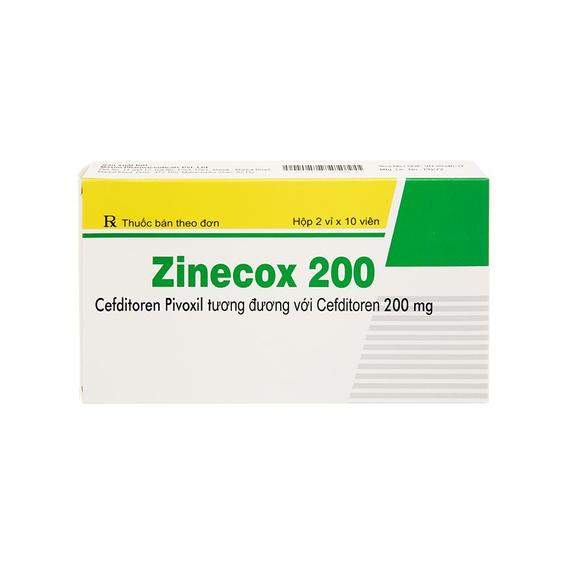 Zinecox 200 Hộp 20 Viên - Điều Trị Nhiễm Khuẩn Đường Hô Hấp