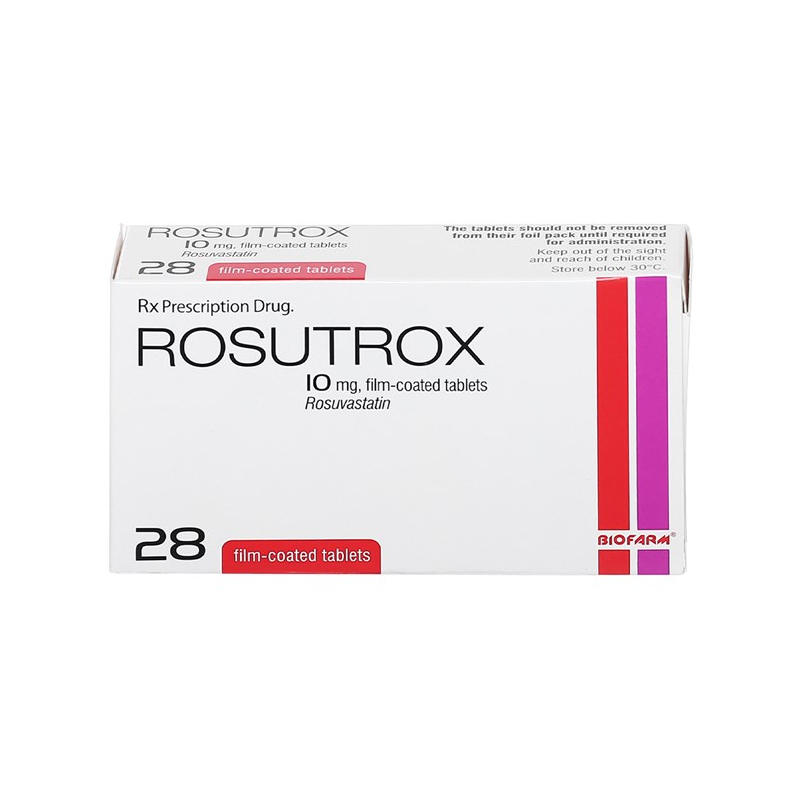Rosutrox Hộp 28 Viên - Trị Tăng Cholesterol Máu Nguyên Phát