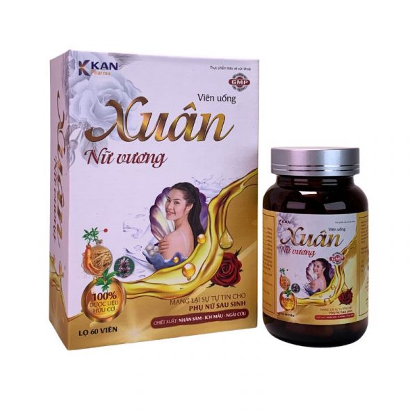 Xuân Nữ Vương Lọ 60 Viên - Viên Uống Se Khít Vùng Kín