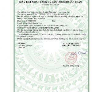 Giấy tiếp nhận Xuân Nữ Vương